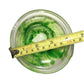 Pretty GREEN Art Glass Dish or Holder - green and bubble spatter look - clear dish or holder RIng Top and flat bottom to sit upright A+ Stuff  A+ Stuff Glass