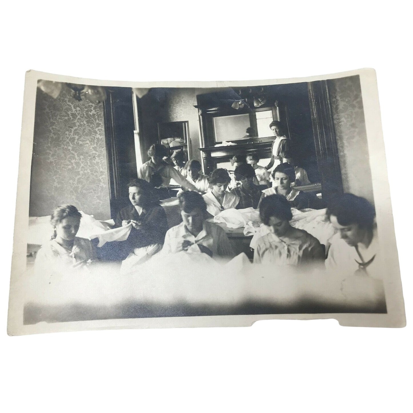 ANTIQUE Wiley High School Indiana SEWING CLASS Photos (2)