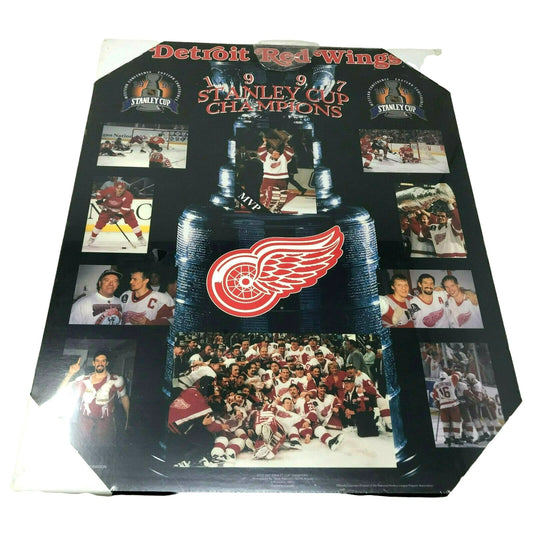 Detroit RED WINGS 1997 Stanley Cup CHAMPIONS Hockey Collage Plaque