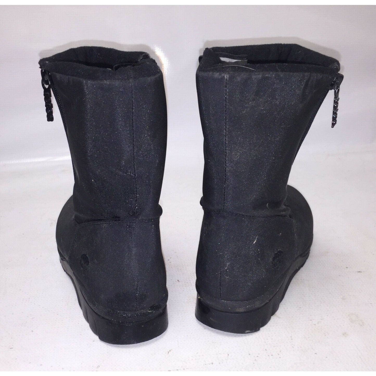 TOTES Waterproof Women's BLACK BOOTS Zip Up WInter Rain Boot