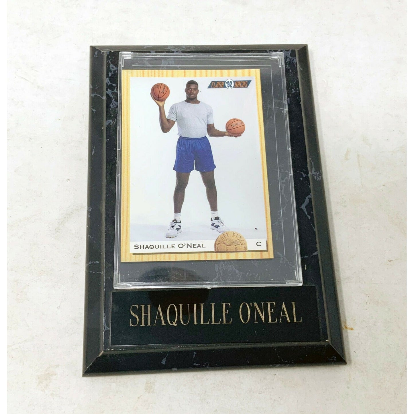 Shaquille O'Neal Set '92 Card on Plaque, Figure, Dream Team Poster