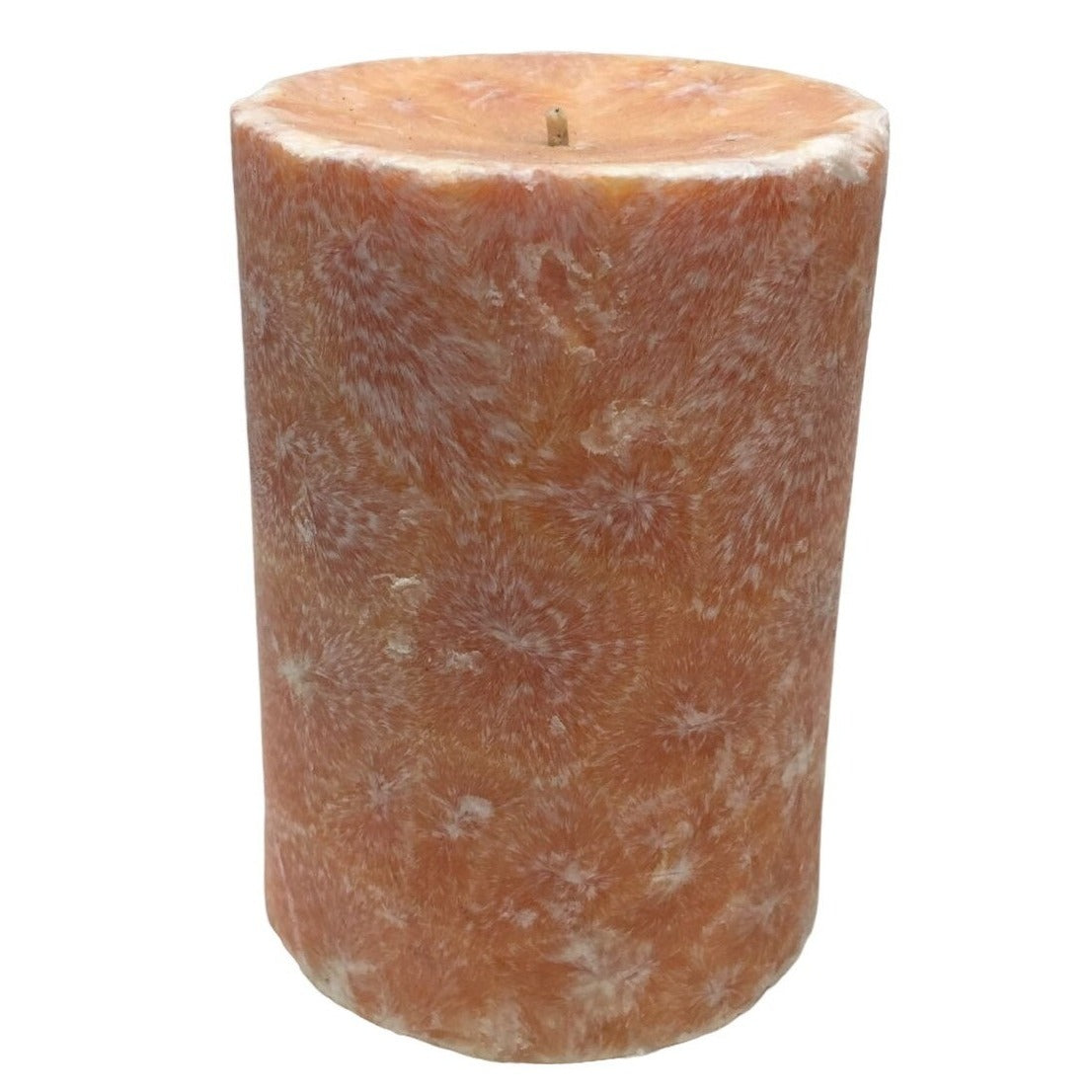 Pillar Candle - Rust colored Marble Pattern -  3" Round 4" Tall