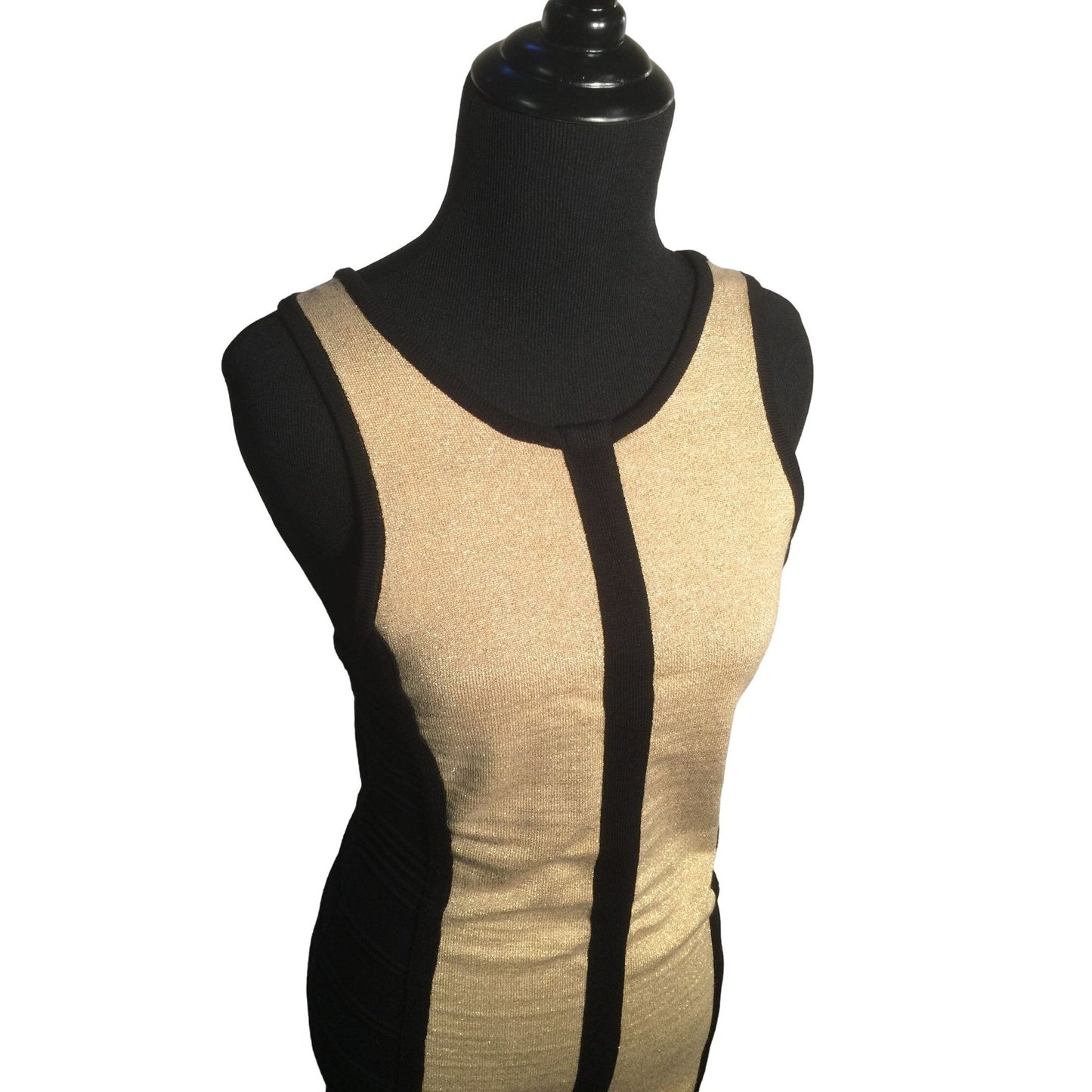 XXI Black and Gold Racerback Dress - Women's size Medium