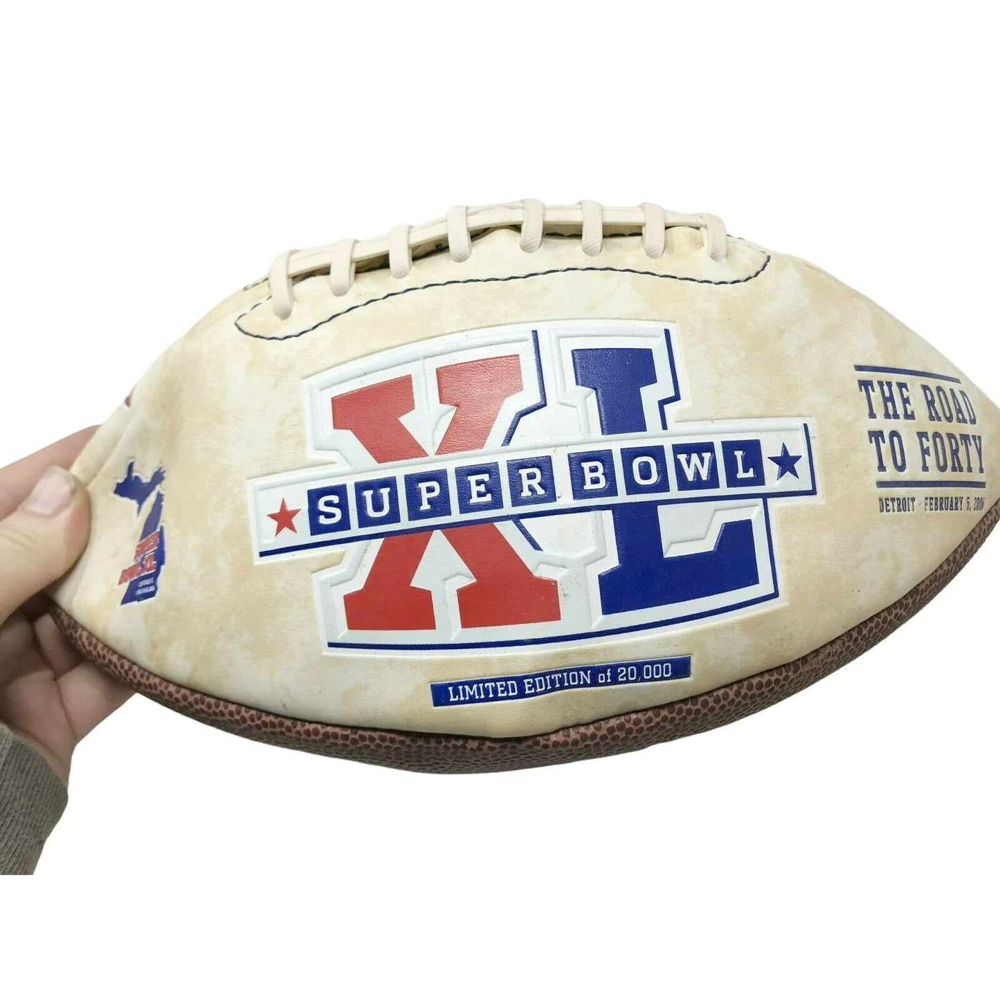 NFL Super Bowl XL History Full Size FOOTBALL The Road to 40