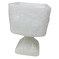 Pretty Milk Glass Cube Vase with Pedestal & Pretty Grape Pattern Design - Approx 3" square opening A+ Stuff  A+ Stuff