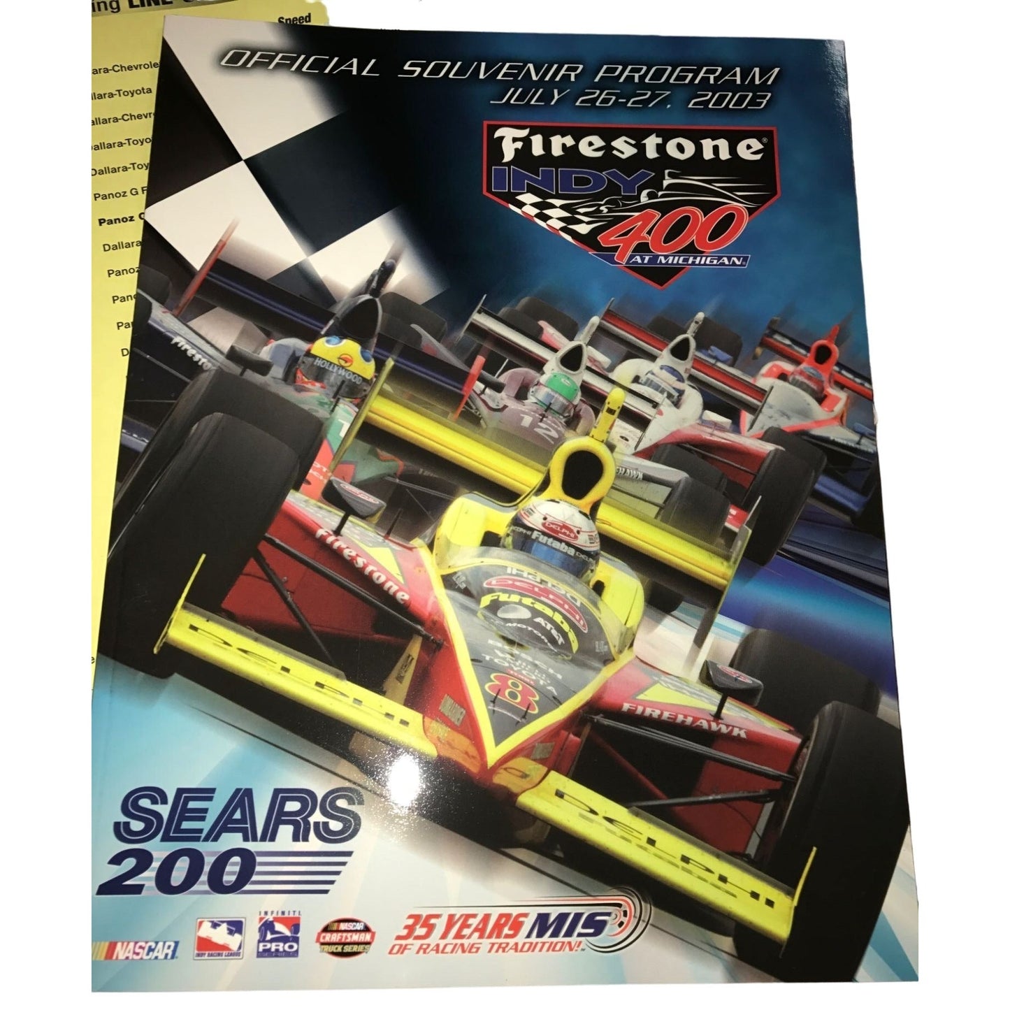 Firestone Indy 400 Race Program - Michigan Speedway 2003 - Sports Event Memorabilia