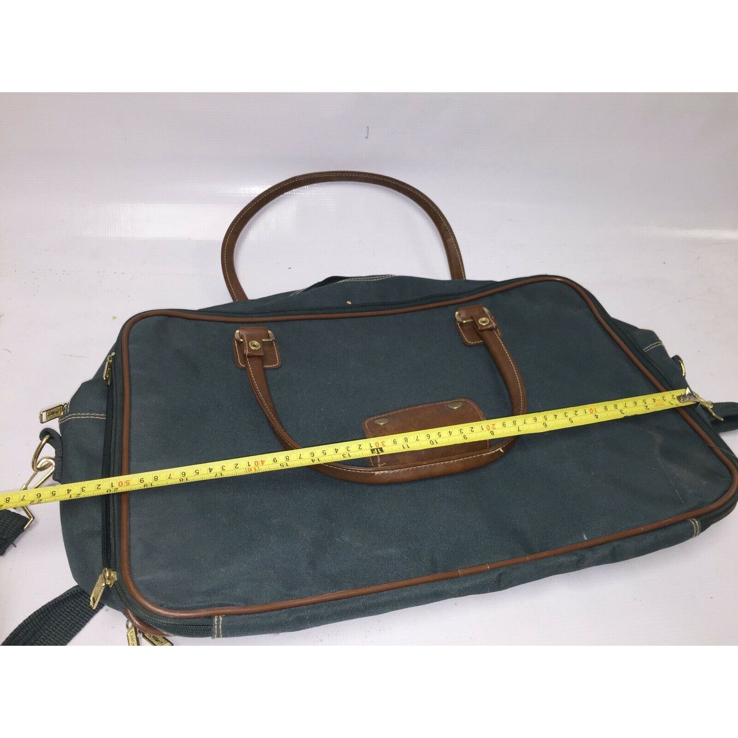 LEISURE Brand Vintage 16" TOTE Luggage TRAVEL BAG Very Nice!