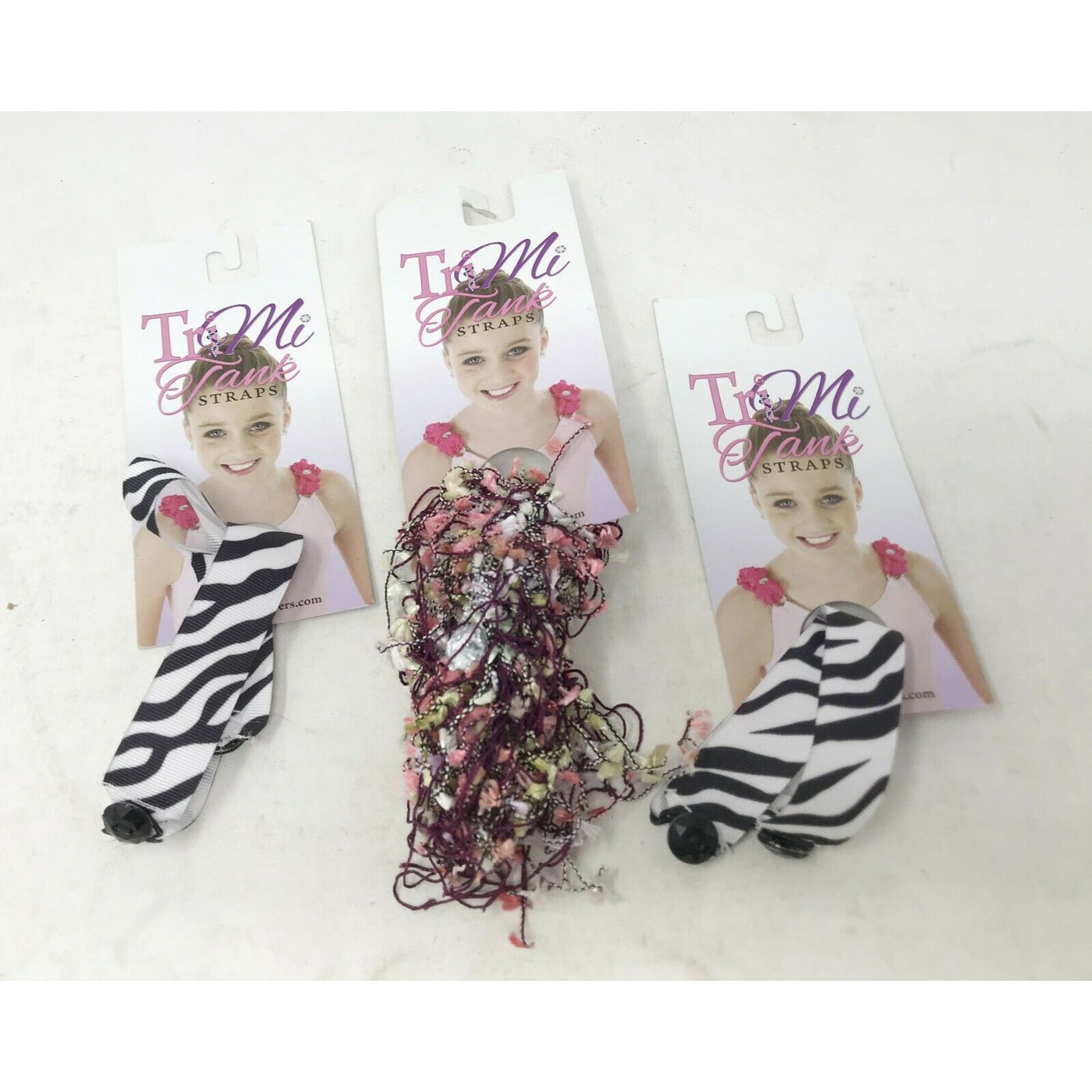 TriMI TANK STRAPS (set of 3) Zebra Print & Razzler ( L-XL & S-M)