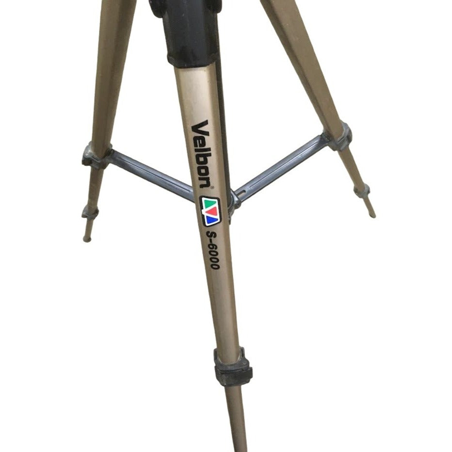 Velbon S-6000 Tripod - Sturdy Aluminum 3 way pan head tripod with built in Level - 24" - 70"