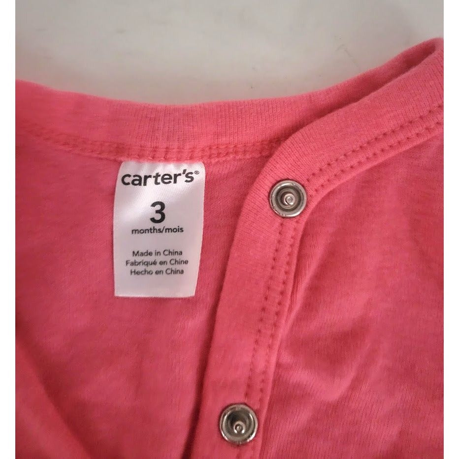 Carters Infant jacket 3 mos - pink with blue bows on pockets