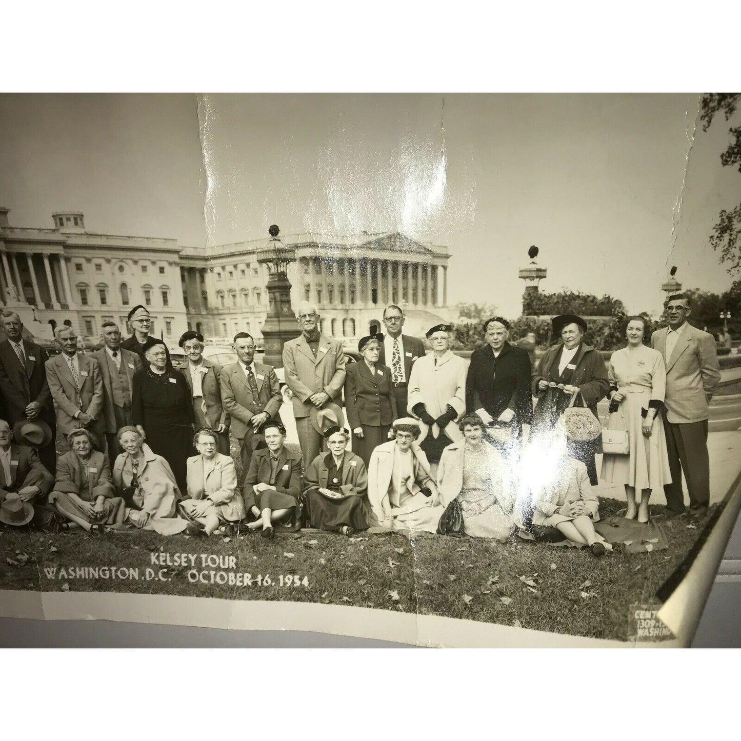 Vintage 'KELSEY TOUR' Group Photo WASHINGTON DC Trip Oct 16 1964