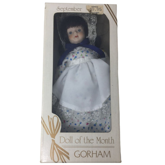 Gorham Doll of the Month September - Prairie Style Porcelain Doll -(1983) Collectible Doll