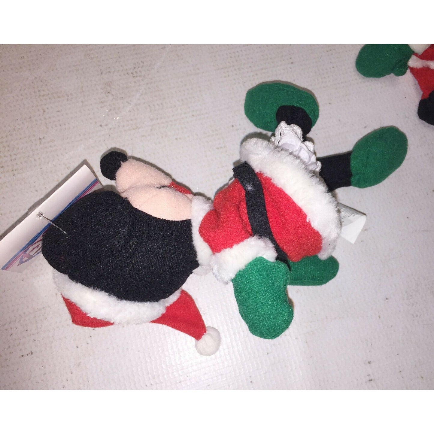 Disney Store Mrs Claus MINNIE Santa MICKEY MOUSE 8" Mini Bean Bag