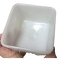 Pretty Milk Glass Cube Vase with Pedestal & Pretty Grape Pattern Design - Approx 3" square opening A+ Stuff  A+ Stuff