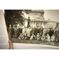 "Kelsey Family Tour" Washington DC 1954 - Black and White Photograph of Family at Capital Building -