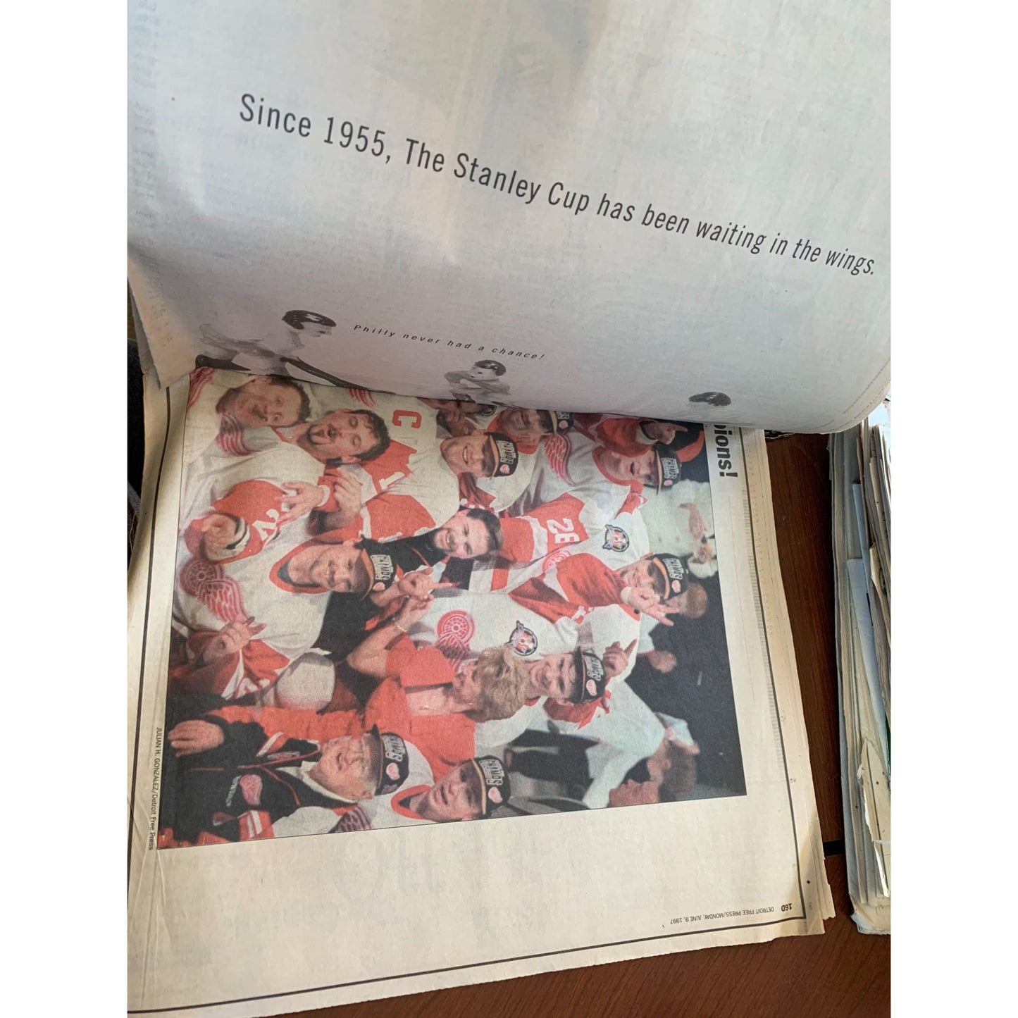 DETROIT Sunday JOURNAL from June 15, 1997 REDWINGS STANLEY CUP Champs