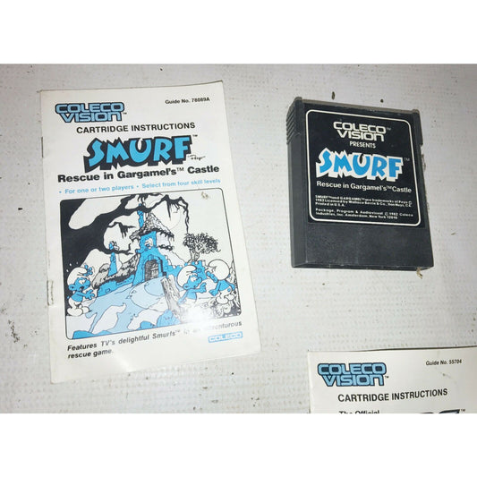 ColecoVision DONKEY KONG and TURBO and SMURF w Manual