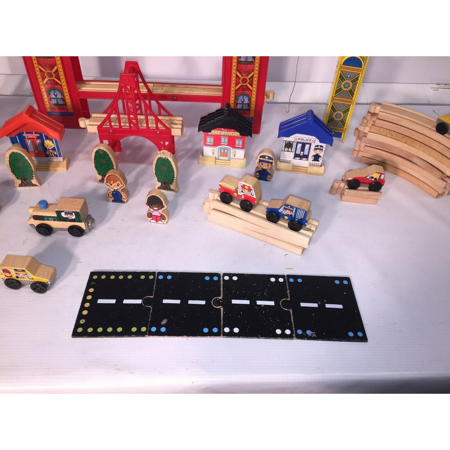 KidKraft Wooden City Playset - Vehicles, Bridge, Helicopters, Roads