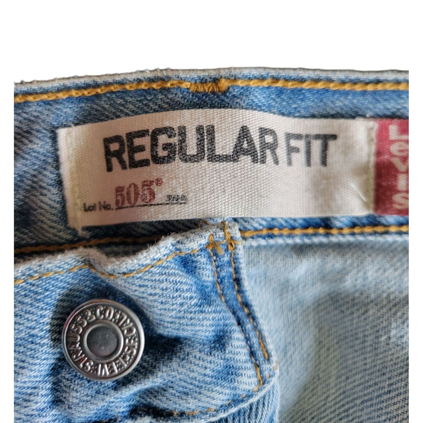 Levis 505 Regular Fit Blue Jeans W36 L34 - Nice Worn Color