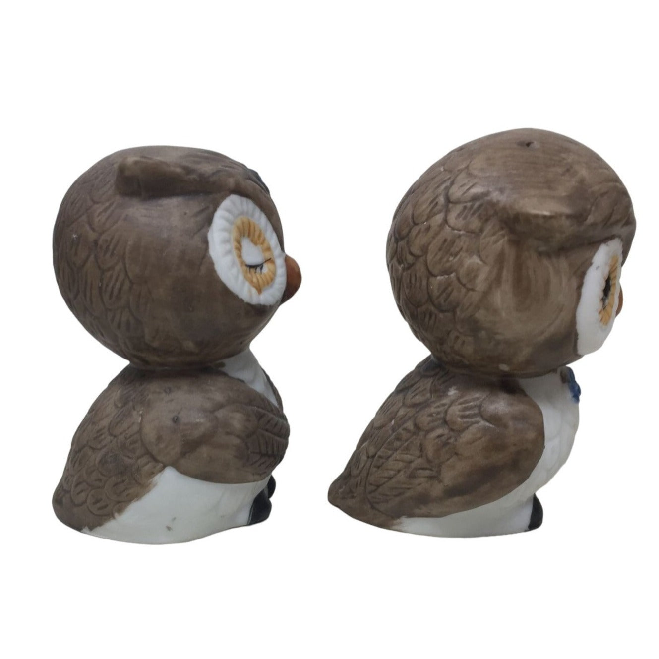 Cute Owl Salt and Pepper Shaker Set - Big eyed Pair of Ceramic Shakers