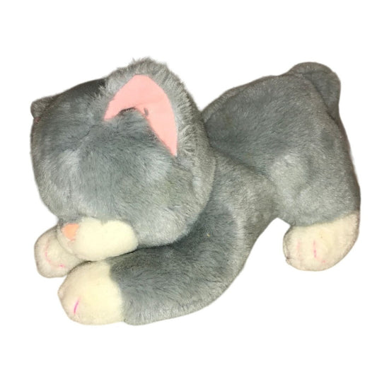 Playful Gray Kitten with big white paws - Polar Plush by 24K Special Effects Collectible Plush