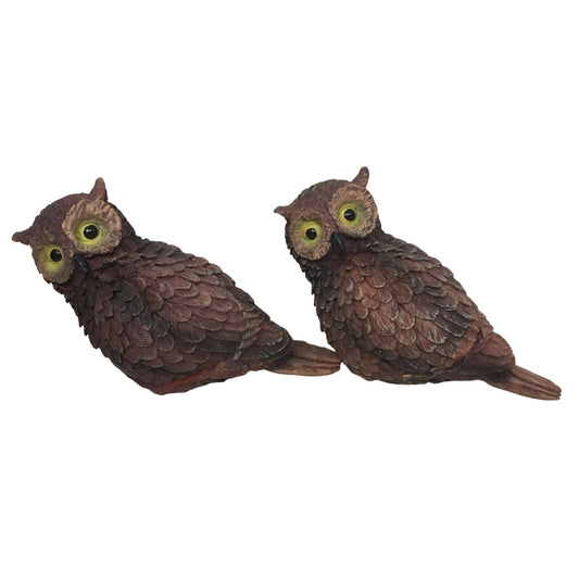 Owl Magnets - Set of 2 Two Piece Magnets - Head and Tail Pieces that Stick Together -