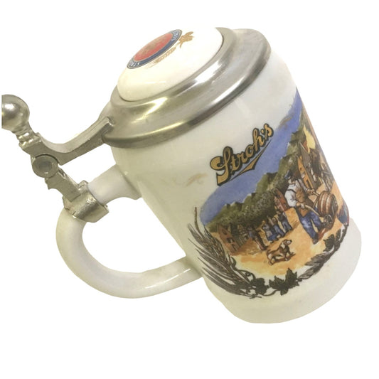 Bavaria Collection II No. 09312. CUI, inc. Strohs Beer Stein. Classic Collectible. Ceramic Stein with metal and ceramic lid