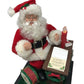 Santa Claus Christmas Musical Holiday Decor - Santa Claus reviewing the Naughty List - with candle, garland, letter etc A+ Stuff  A+ Stuff Seasonal & Holiday Decorations