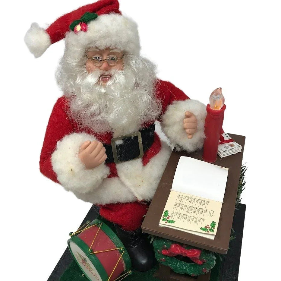 Santa Claus Christmas Musical Holiday Decor - Santa Claus reviewing the Naughty List - with candle, garland, letter etc A+ Stuff  A+ Stuff Seasonal & Holiday Decorations