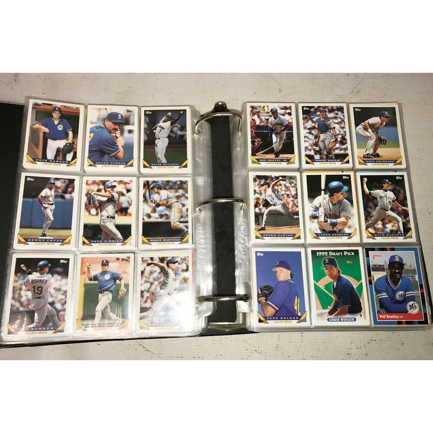 LARGE Binder BASEBALL Cards DEREK JETER DRAFT PICK 1993 Griffey Jr