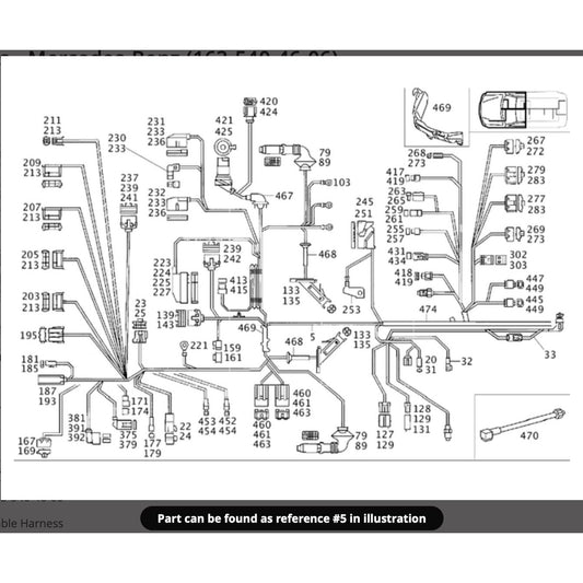 MERCEDES Benz WIRING HARNESS 163-540-46-06 '98-'03 ML Models