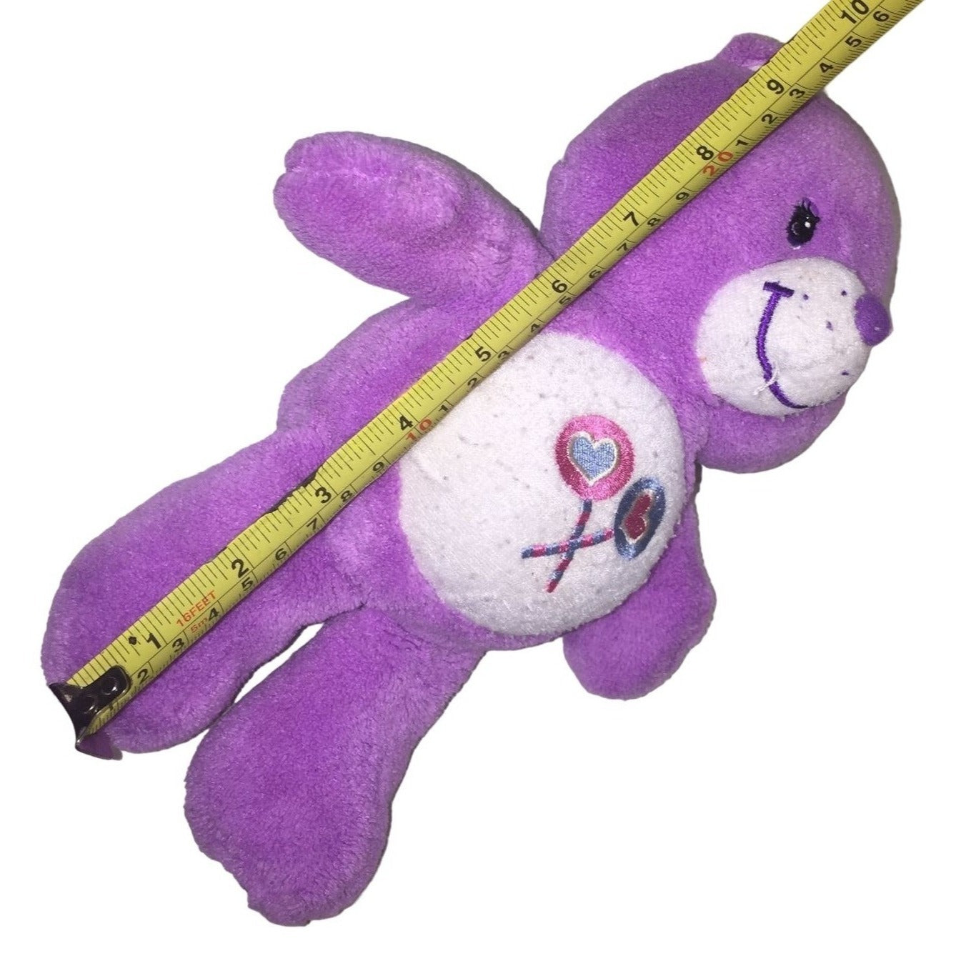 Care Bears SHARE BEAR Plush - Purple with Lollipops and sweet smile 9" Tall