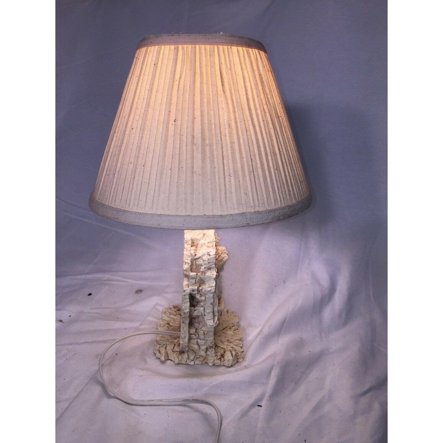 Cherubw Grapes by Wall Table Lamp Plaster / Resin with Shade 15"