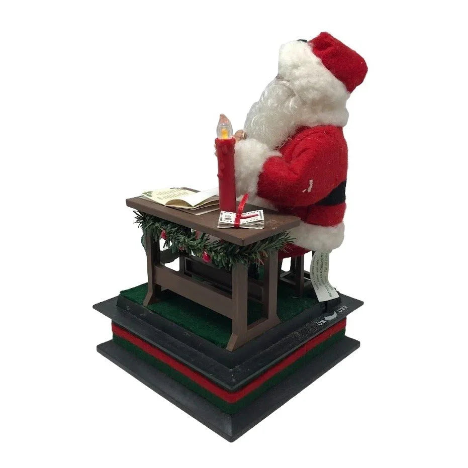 Santa Claus Christmas Musical Holiday Decor - Santa Claus reviewing the Naughty List - with candle, garland, letter etc A+ Stuff  A+ Stuff Seasonal & Holiday Decorations