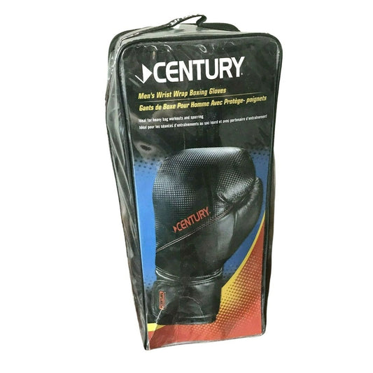 Century Men's Wrist Wrap Boxing Gloves 14oz Black Red Gray NEW