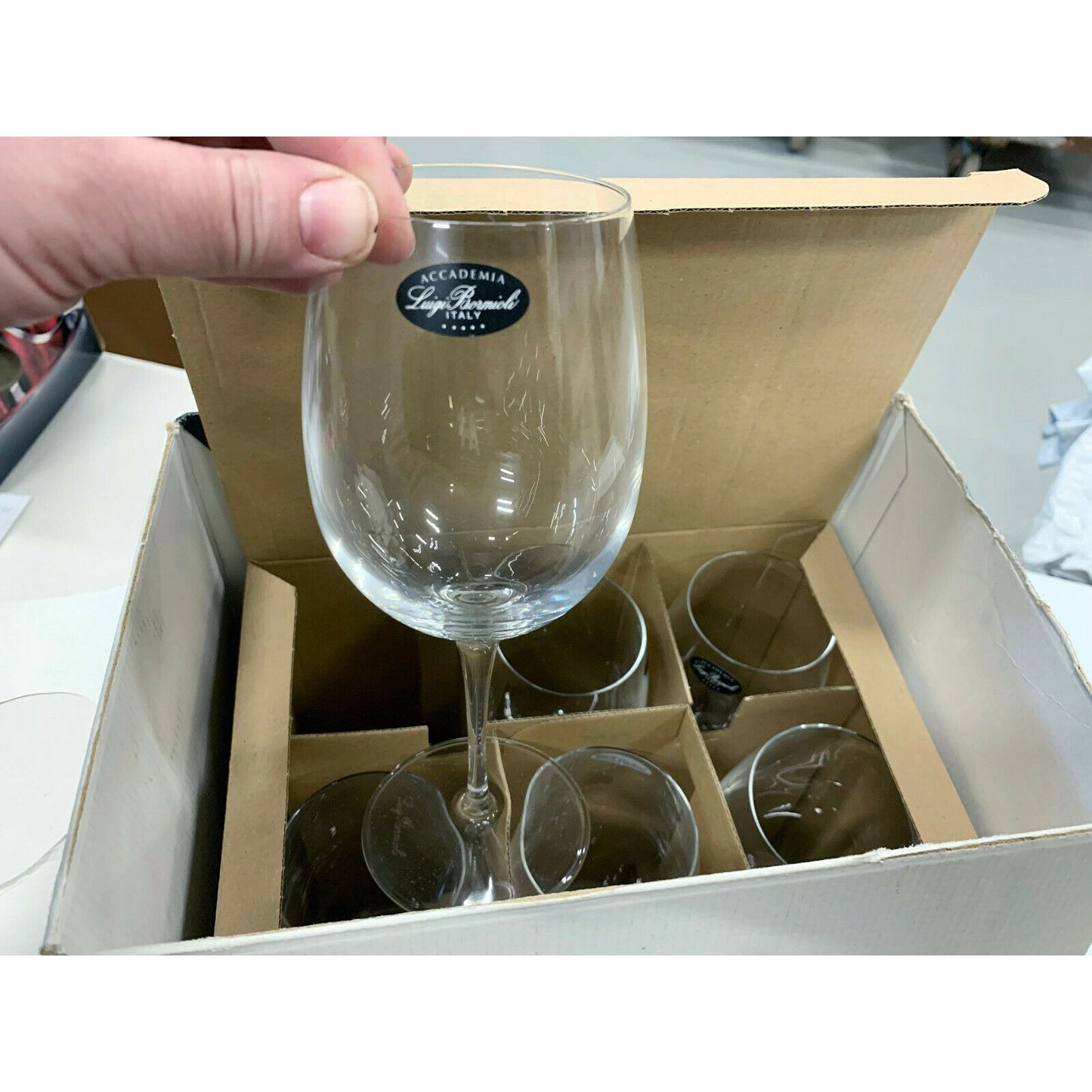 Luigi Bormioli WINESOMMELIER Set Wine Glasses (6) & Wine Bottle