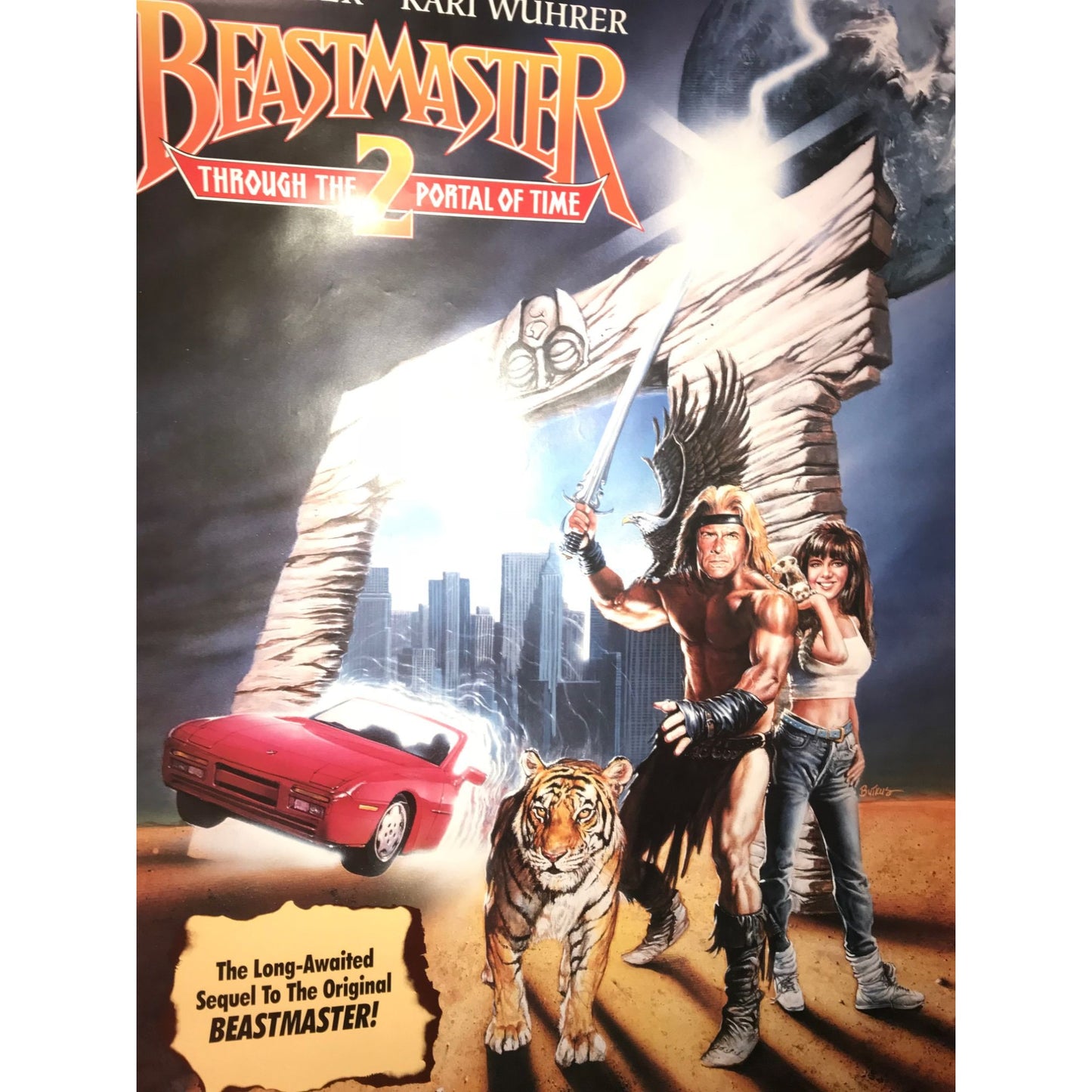 BEASTMASTER 2 Through the Portal of Time - Original Vintage Movie Poster -  Great Find!