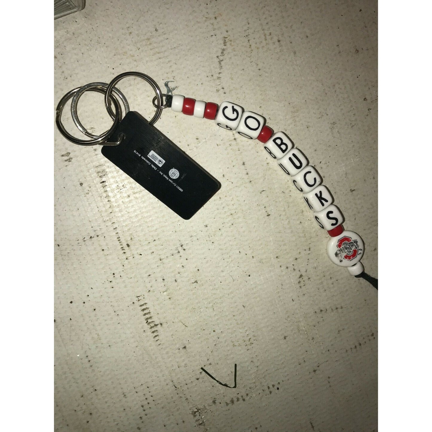 OHIO STATE Buckeyes "GO BUCKS"  Keychain OSU Fan Amanda Gift