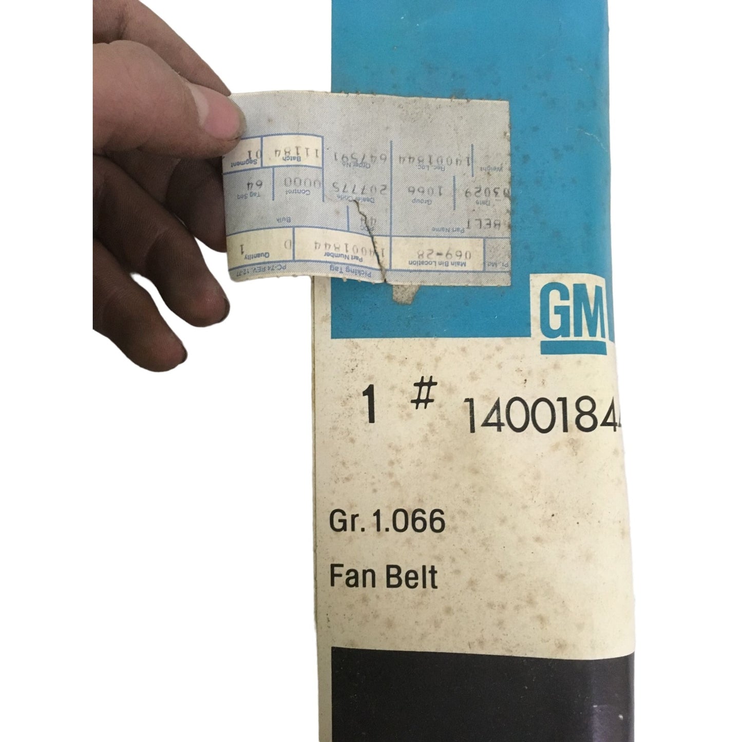 Genuine General Motors Vintage FAN BELT Part No. 14001844 in Package OEM New Old Stock Part