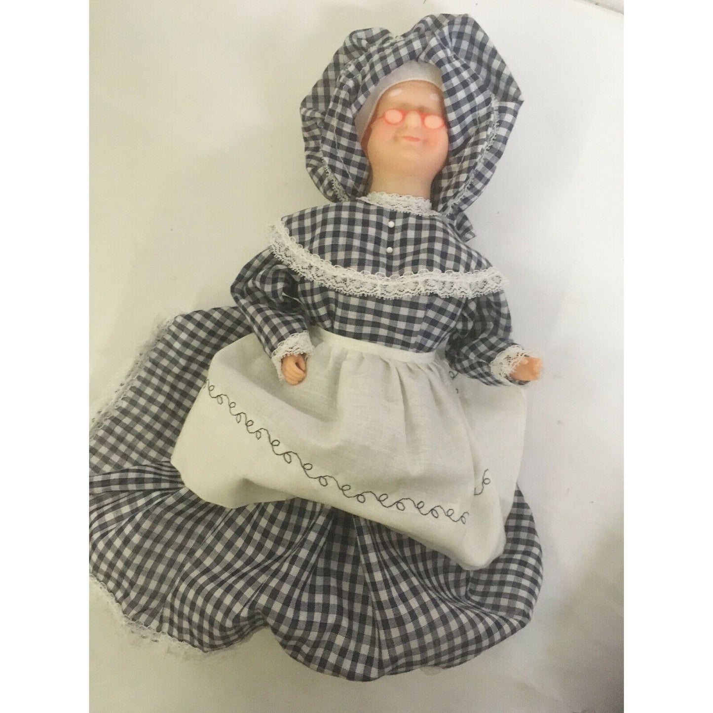 `Vintage GRANNY & GRANDPA Dish Soap Bottle Dolls COUNTRY Farmer