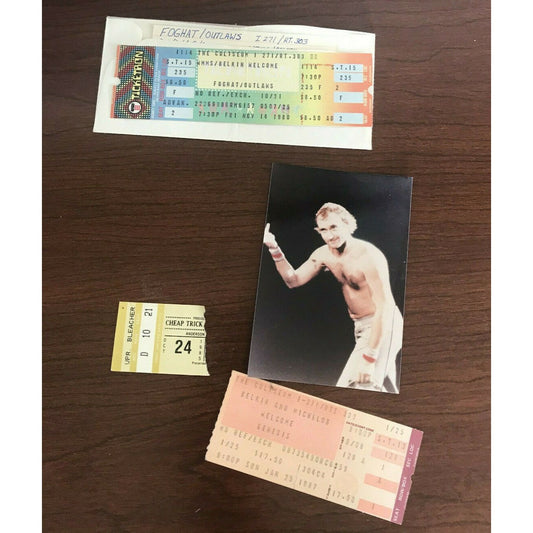 PHIL COLLINS PHOTO - GENESIS &CHEAP TRICK Stub, Foghat/Outlaws Ticket -Concerts