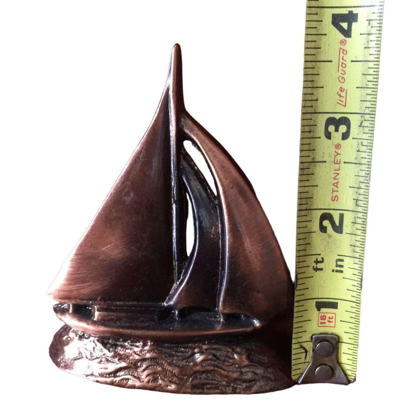 Small Brass Boat Desk or Shelf Decoration / Paperweight - Dad Gift