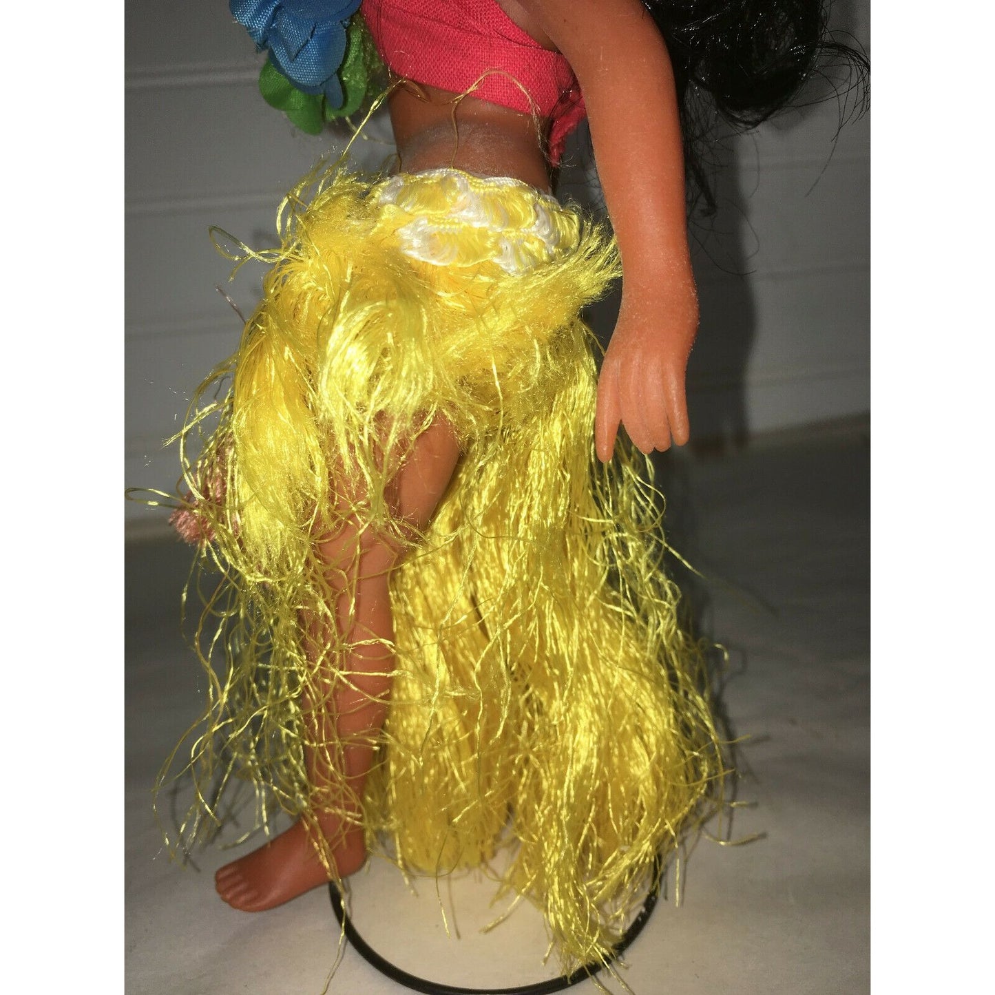 Vintage Hawaiian Hula Dancer Doll Authentic Clothing Lei Dancing