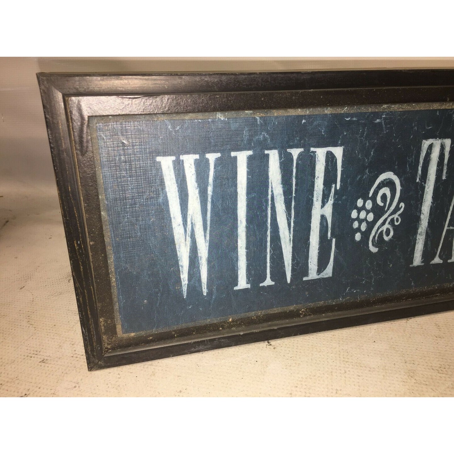 WINE TASTING Framed Wooden SIGN (Hang or Sit) Decor 19x7.5x2.5