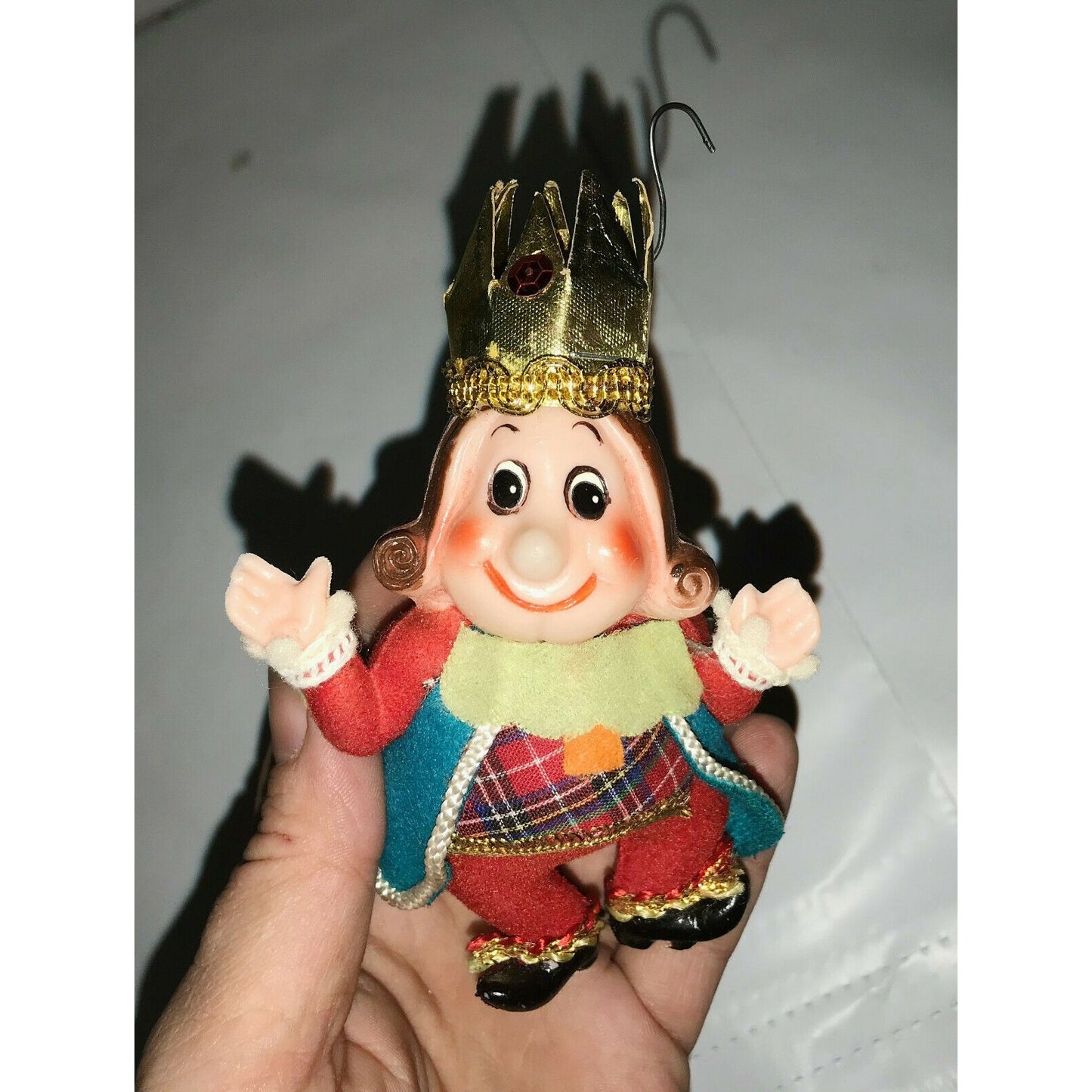 Vintage CHRISTMAS TREE Ornament OL' KING COLE Soft Plastic Retro