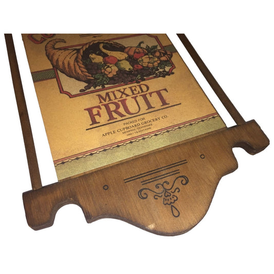 Cornucopia Brand Mixed Fruit Vintage Advertising Wooden Wall Decor