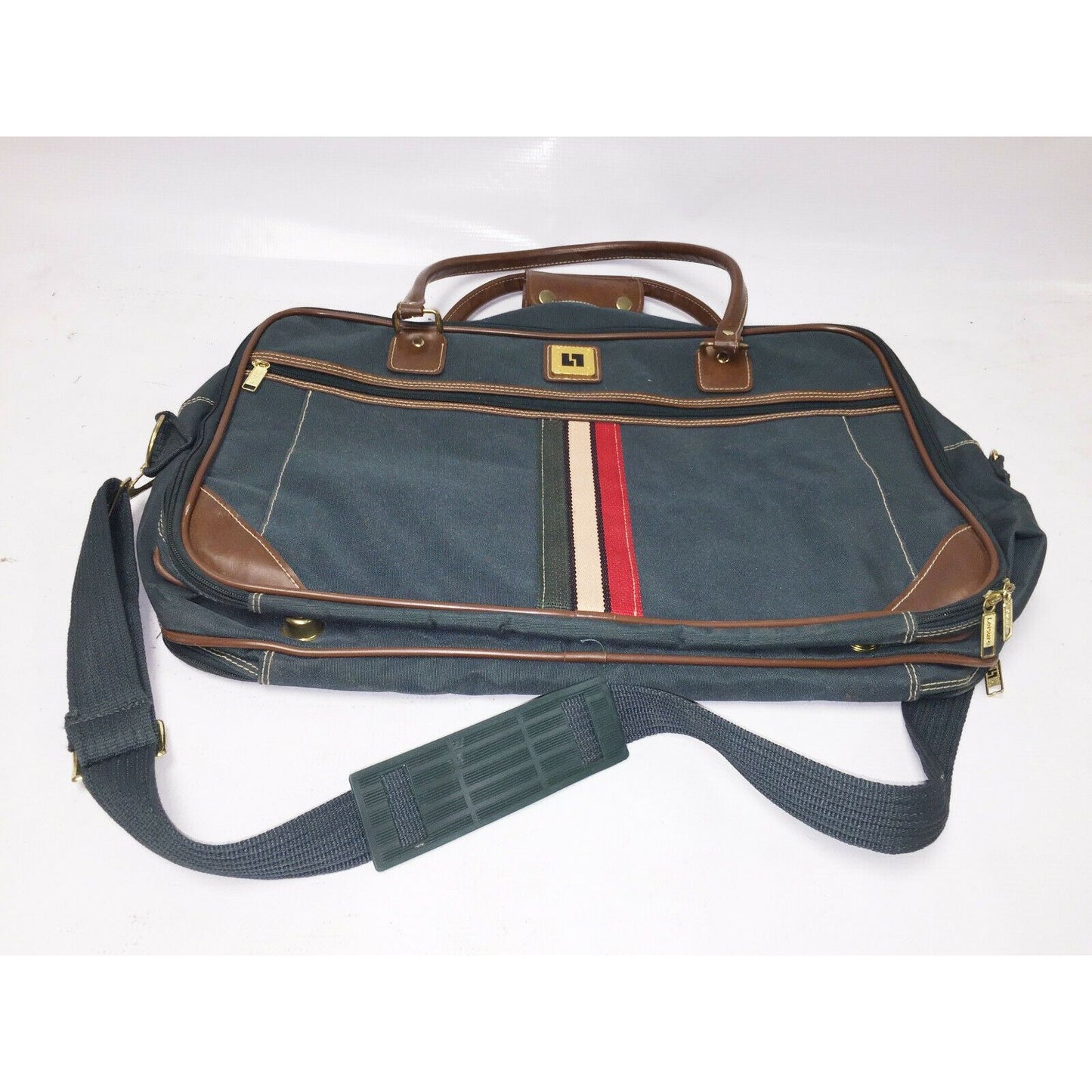 LEISURE Brand Vintage 16" TOTE Luggage TRAVEL BAG Very Nice!