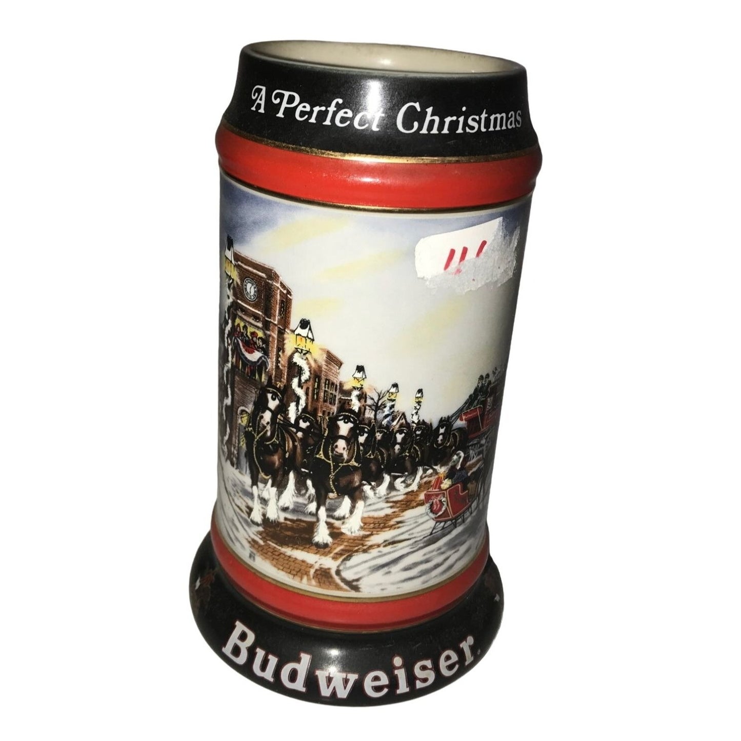 Budweiser Collectible Beer Stein Set (An American Tradition, A Perfect Christmas, The Season's Best)