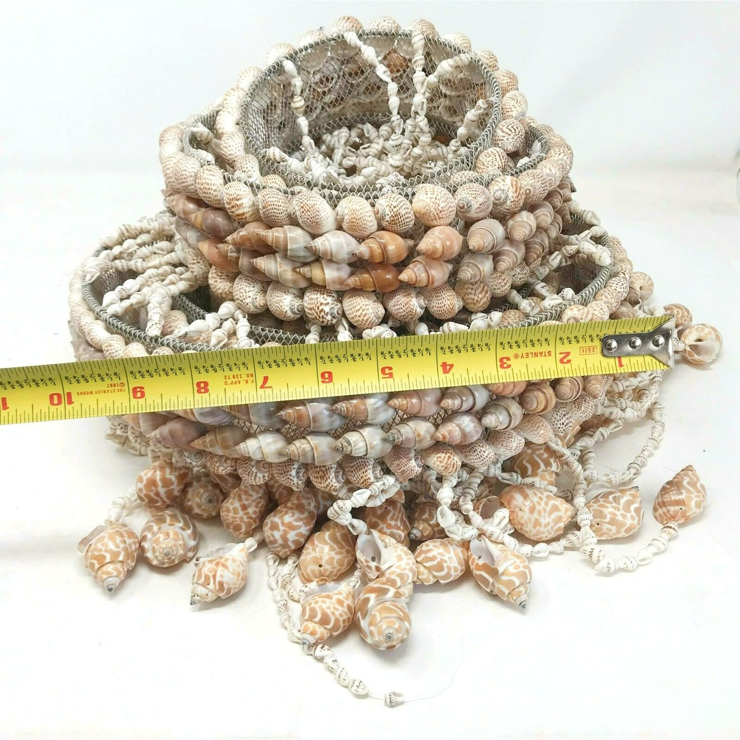 Vintage SEASHELL WIND CHIME Boho Nautical Chandelier Style Needs Repair