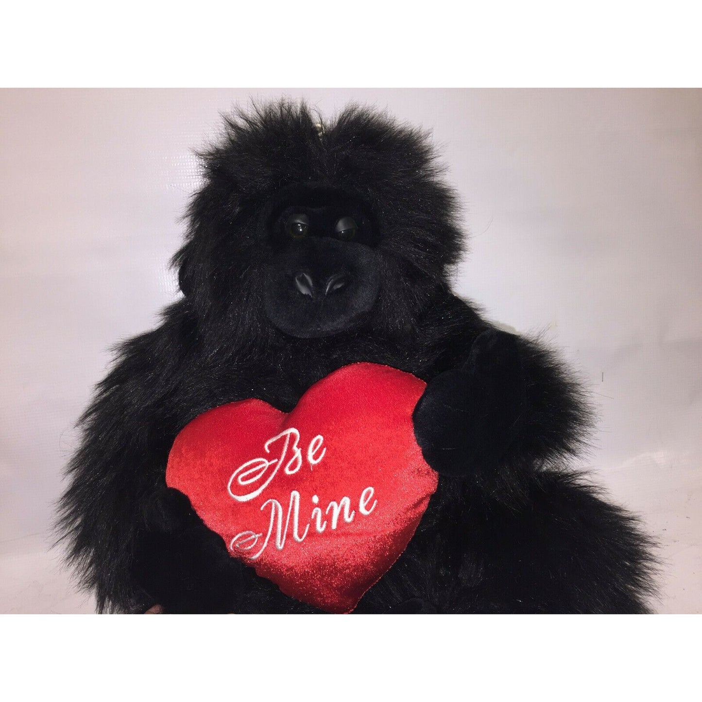 VALENTINES Black Gorilla BE MINE Heart Love 16" Plush - Love Gift